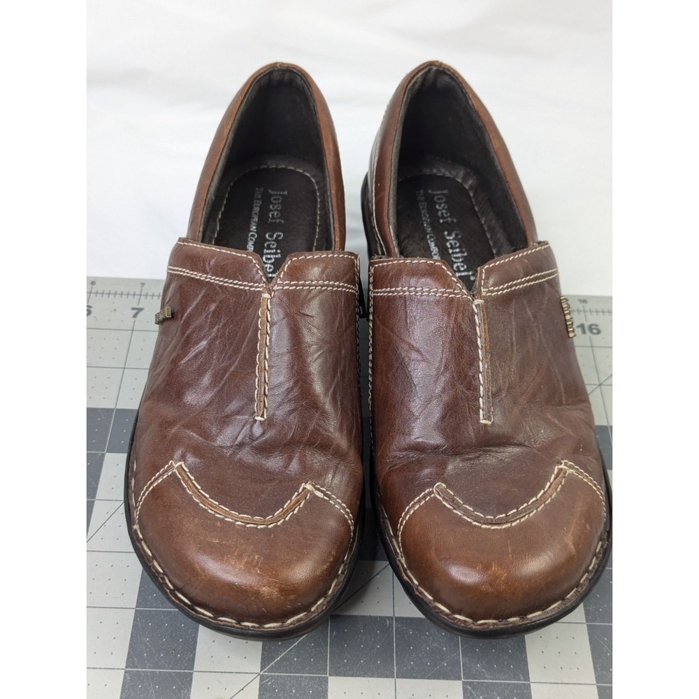 Josef Seibel Womens Size 40 Brown Leather Slip-On Shoes